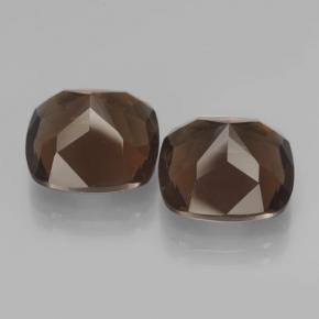 13.42天然棕色烟晶，垫形剪裁，12×12毫米，VVS-VS
