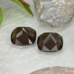 13.21天然棕色烟晶，垫形剪裁，12.1×12毫米，VVS-VS