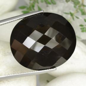 59.94克拉天然棕色烟晶，椭圆形切割，26.3×22.9毫米，VVS-VS