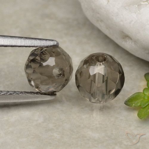2.84天然棕色烟晶，球形，6.24毫米，透明