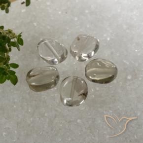 5.89克拉天然烟晶，椭圆形，透明