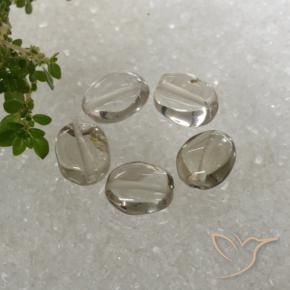 5.89克拉天然烟晶，椭圆形，透明