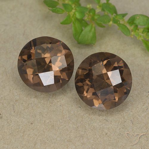 3.27ctw 天然 山核桃棕 烟晶, 圆形的, VVS-VS