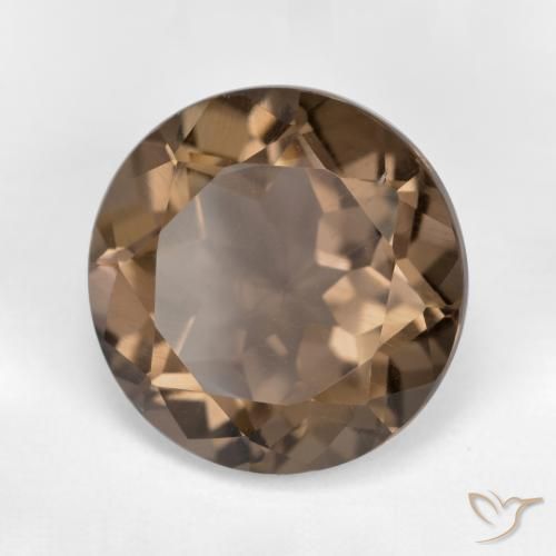 6.76克拉天然烟晶，圆形的，VVS-VS