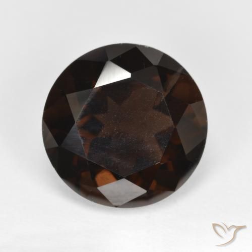 5.32ct 天然 深巧克力棕 烟晶, 圆形的, VVS