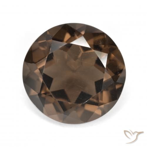 5.68ct 天然 中褐色 烟晶, 圆形的, VVS