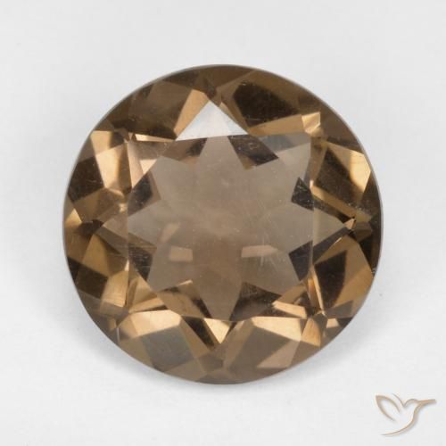 4.46ct 天然 淡摩卡 烟晶, 圆形的, VS