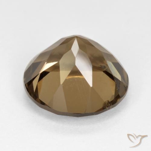 5.78克拉天然棕色烟晶，圆形切割，11.77毫米，VVS