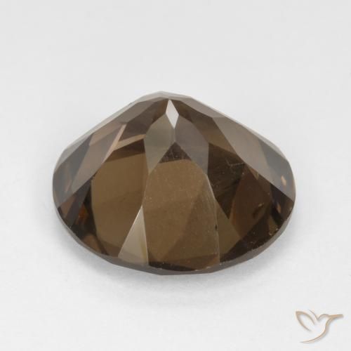 4.94克拉天然烟晶，圆形的，VVS-VS