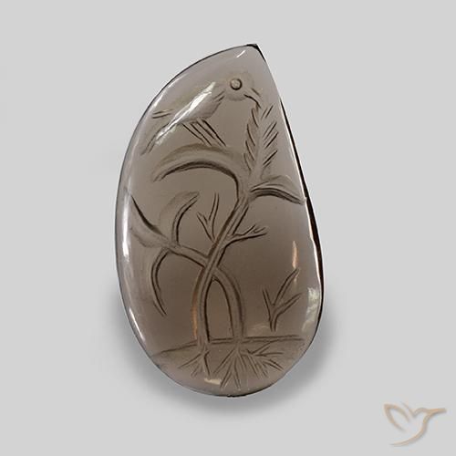 15.17ct 天然 中褐色 烟晶, 心形, 透明