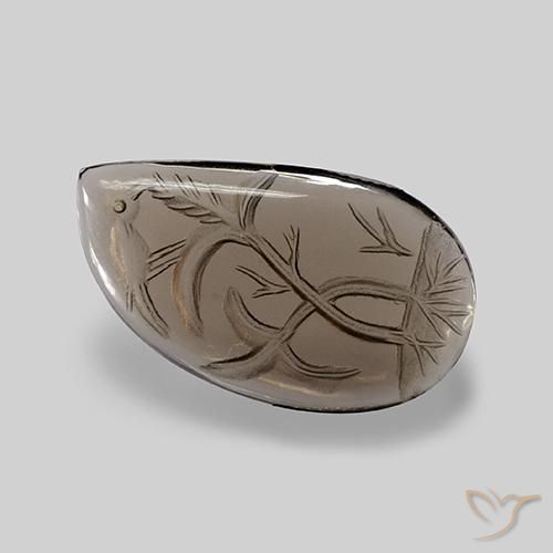 15.17克拉天然烟晶，心形，透明