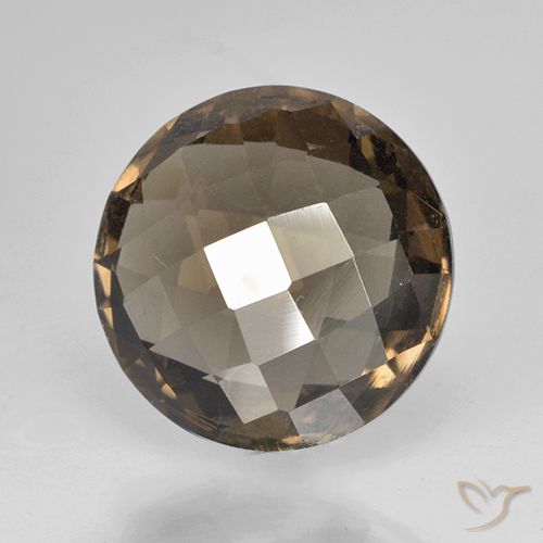 8.38ct 天然 中深棕色 烟晶, 圆形的, VVS-VS