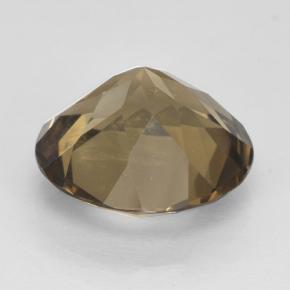 4.91克拉天然棕色烟晶，圆形切割，11.84毫米，VVS