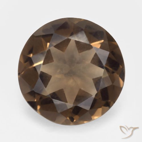 4.20ct 天然 棕褐色 烟晶, 圆形的, VVS