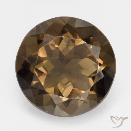 5.33ct 天然 暖棕 烟晶, 圆形的, VVS