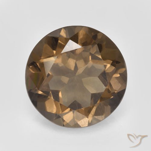 5.45ct 天然 姜饼布朗 烟晶, 圆形的, VVS-VS