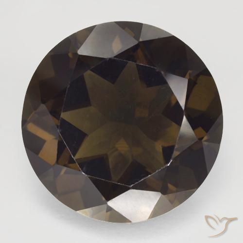 17.43ct 天然 暗棕色 烟晶, 圆形的, VVS