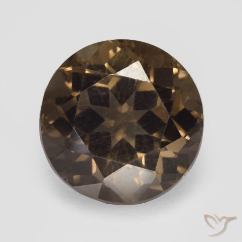 6.60ct 天然 暖棕 烟晶, 圆形的, VVS-VS