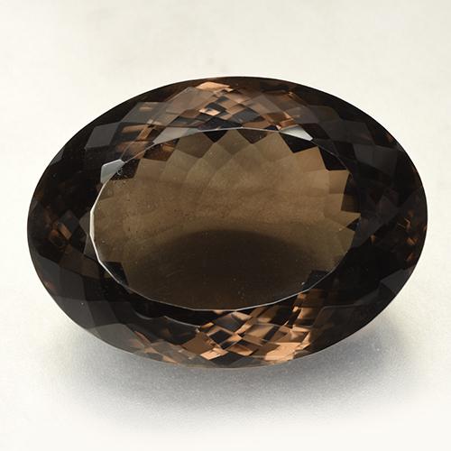 165.26克拉天然棕色烟晶，椭圆形切割，40.9×29.9毫米，VVS