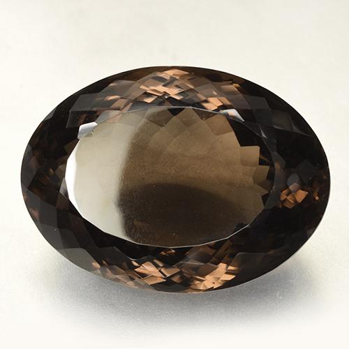 165.26克拉天然棕色烟晶，椭圆形切割，40.9×29.9毫米，VVS