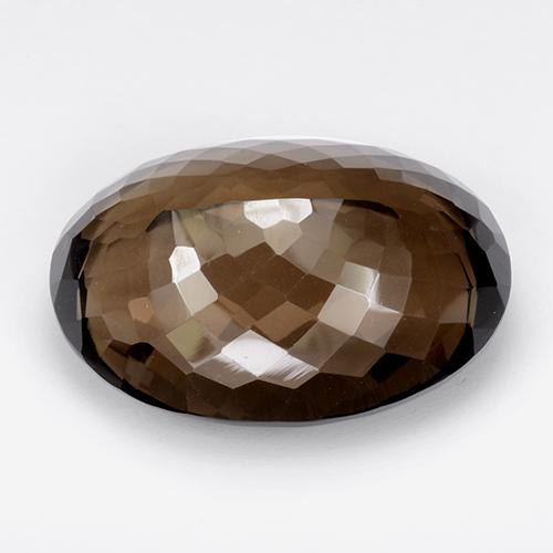 64.03克拉天然棕色烟晶，椭圆形切割，31.5×22.8毫米，IF