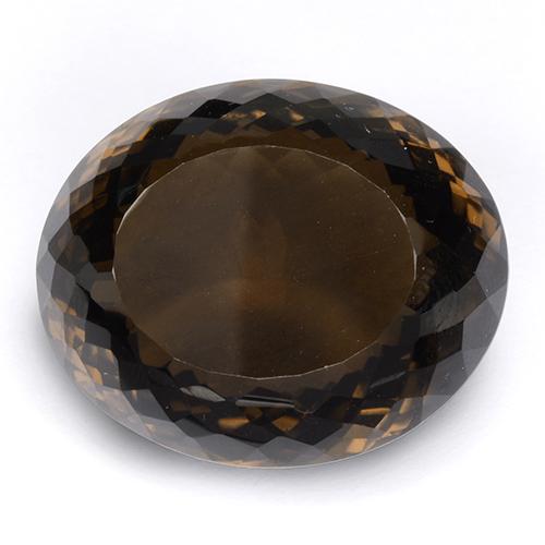 86.86克拉天然棕色烟晶，椭圆形切割，30.6×25.4毫米，IF