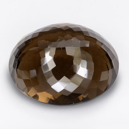 86.86克拉天然棕色烟晶，椭圆形切割，30.6×25.4毫米，IF