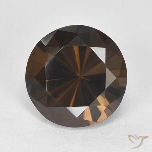 6.38ct 天然 红棕色 烟晶, 圆形的, VVS
