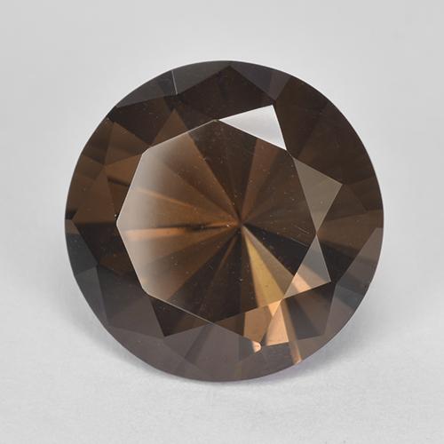 7.51克拉天然棕色烟晶，圆形切割，13.10毫米，VVS-VS