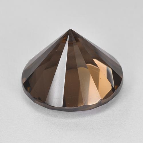 7.51克拉天然棕色烟晶，圆形切割，13.10毫米，VVS-VS