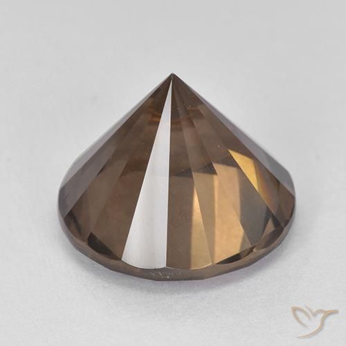 8.18克拉天然烟晶，圆形的，VVS-VS