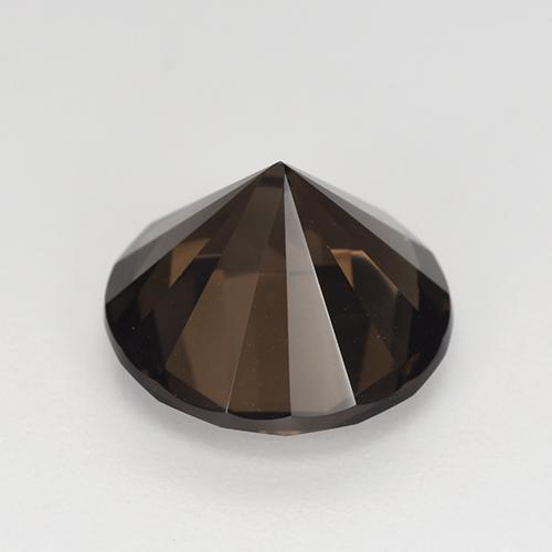 4.96克拉天然棕色烟晶，圆形切割，11.69毫米，VVS