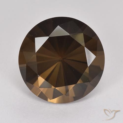 6.67ct 天然 中深棕色 烟晶, 圆形的, VVS