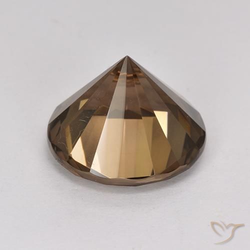 4.89克拉天然烟晶，圆形的，VVS