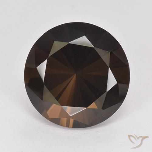 6.69ct 天然 中褐色 烟晶, 圆形的, VVS