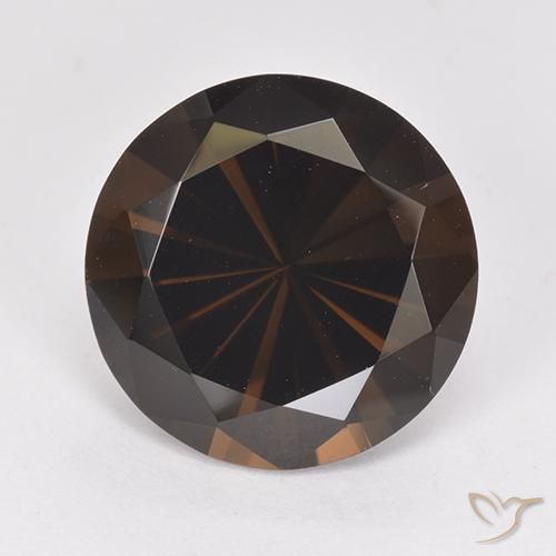 5.99ct 天然 中褐色 烟晶, 圆形的, VVS-VS