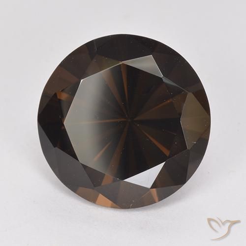 5.99克拉天然烟晶，圆形的，VVS-VS