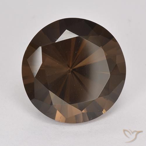 6.74克拉天然烟晶，圆形的，VVS