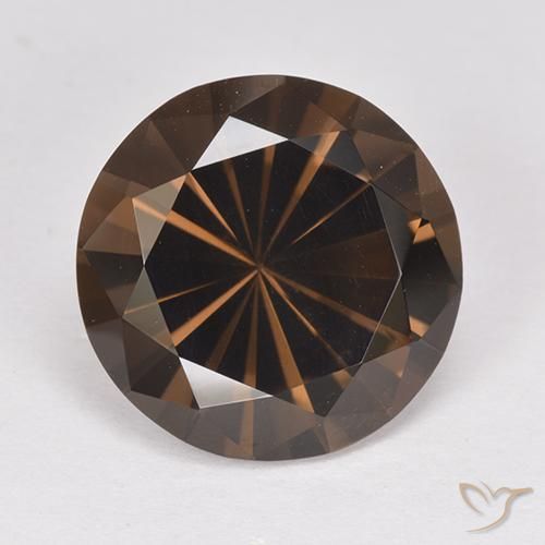 7.01ct 天然 中褐色 烟晶, 圆形的, VVS-VS