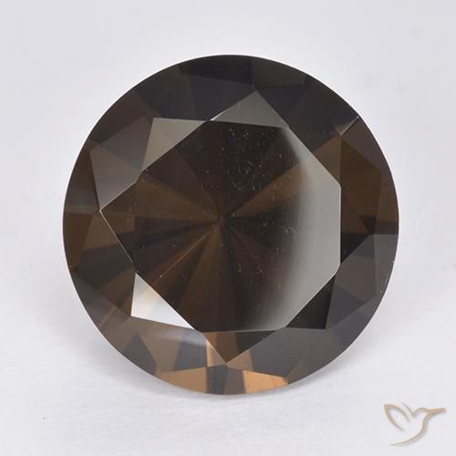 9.78克拉天然烟晶，圆形的，VVS-VS
