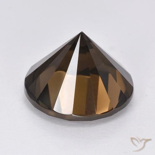 9.78克拉天然烟晶，圆形的，VVS-VS