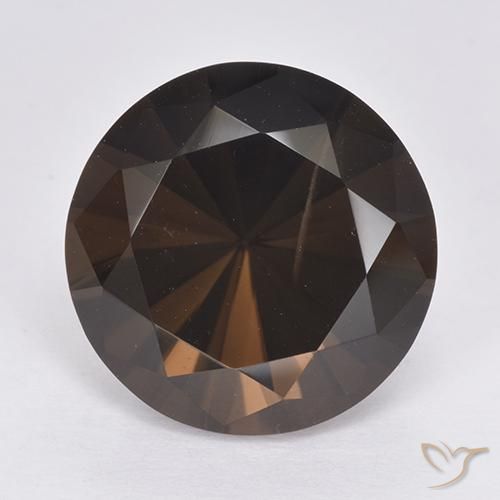 10.91ct 天然 深棕色 烟晶, 圆形的, VS