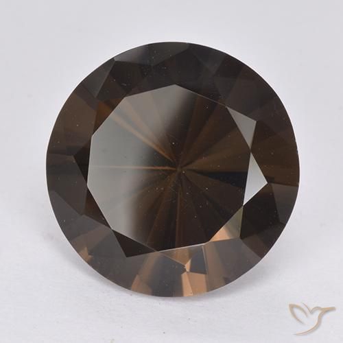 10.15ct 天然 暗棕色 烟晶, 圆形的, VVS-VS