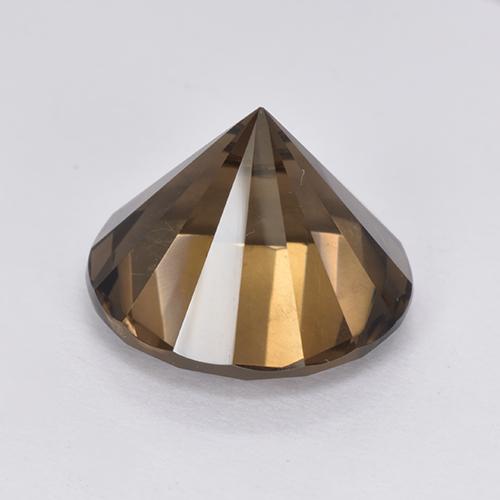 5.90克拉天然棕色烟晶，圆形切割，12.14毫米，VVS