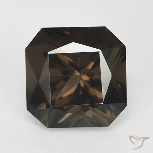 8.46ct 天然 棕褐色 烟晶, 祖母绿式切割, VVS-VS