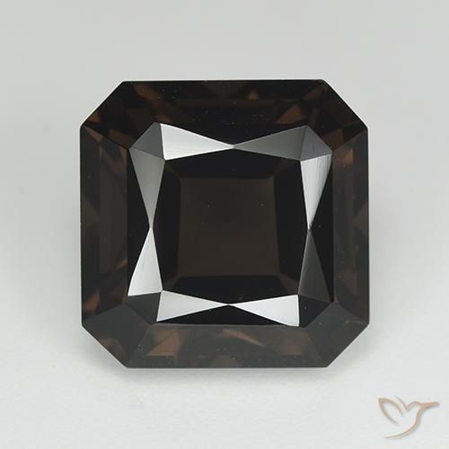9.82ct 天然 暗棕色 烟晶, 祖母绿式切割, VVS