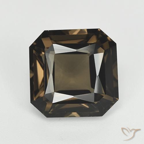 7.65ct 天然 中深棕色 烟晶, 祖母绿式切割, VVS