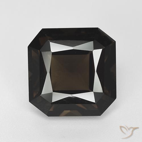 8.68ct 天然 巧克力棕 烟晶, 祖母绿式切割, VVS