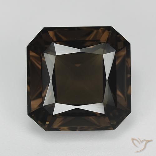 11.91ct 天然 棕色 烟晶, 祖母绿式切割, VVS