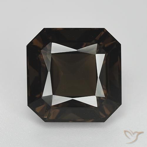 9.07ct 天然 暗棕色 烟晶, 祖母绿式切割, VVS